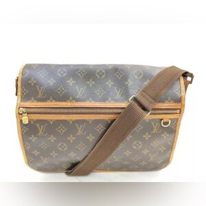 Authentic Louis Vuitton LV Shoulder Bag Messenger Bosphore GM size color Brown